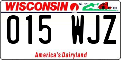 WI license plate 015WJZ