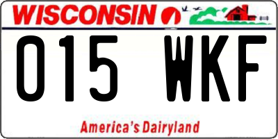 WI license plate 015WKF