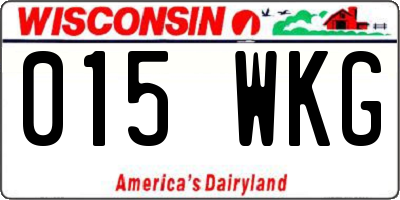 WI license plate 015WKG