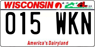 WI license plate 015WKN
