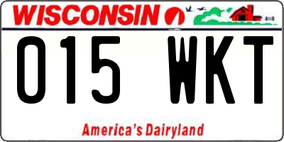 WI license plate 015WKT