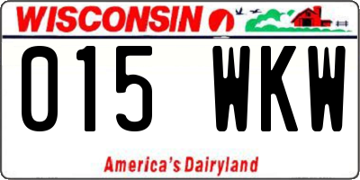 WI license plate 015WKW