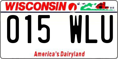 WI license plate 015WLU