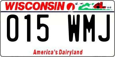 WI license plate 015WMJ