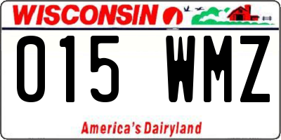 WI license plate 015WMZ