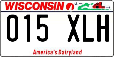WI license plate 015XLH
