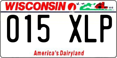 WI license plate 015XLP