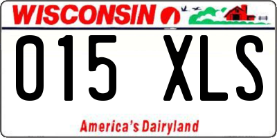 WI license plate 015XLS