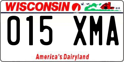 WI license plate 015XMA