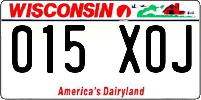 WI license plate 015XOJ
