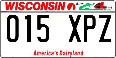 WI license plate 015XPZ