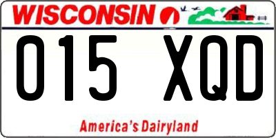 WI license plate 015XQD