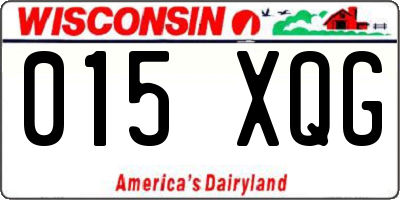 WI license plate 015XQG