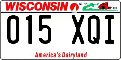 WI license plate 015XQI