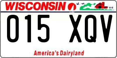 WI license plate 015XQV