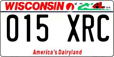 WI license plate 015XRC
