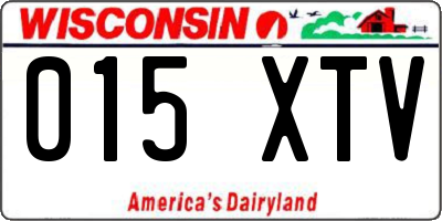 WI license plate 015XTV