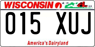 WI license plate 015XUJ