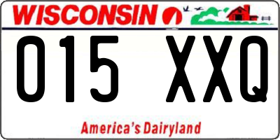 WI license plate 015XXQ