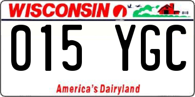 WI license plate 015YGC