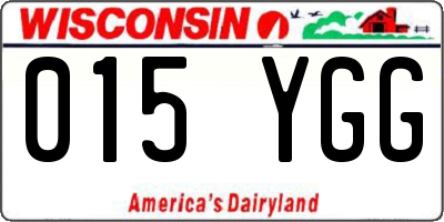 WI license plate 015YGG