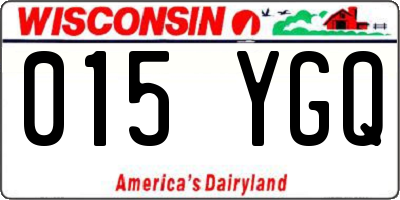WI license plate 015YGQ