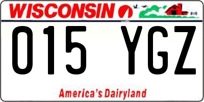 WI license plate 015YGZ