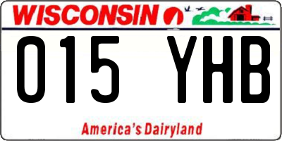 WI license plate 015YHB