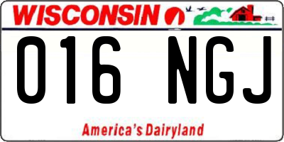 WI license plate 016NGJ