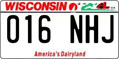 WI license plate 016NHJ