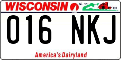 WI license plate 016NKJ