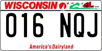 WI license plate 016NQJ