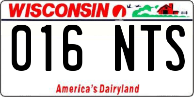 WI license plate 016NTS