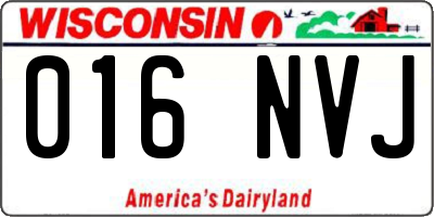 WI license plate 016NVJ