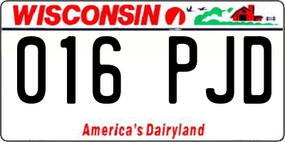 WI license plate 016PJD