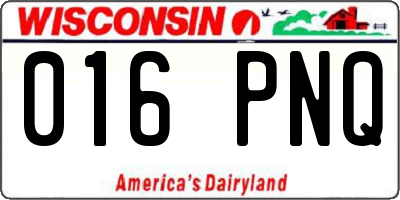 WI license plate 016PNQ