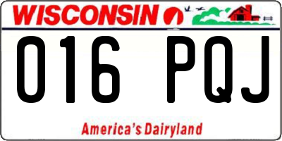 WI license plate 016PQJ