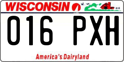 WI license plate 016PXH