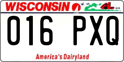 WI license plate 016PXQ