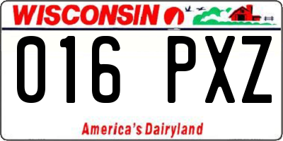 WI license plate 016PXZ