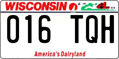 WI license plate 016TQH