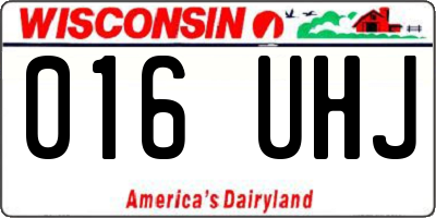 WI license plate 016UHJ