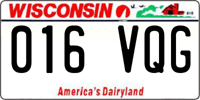WI license plate 016VQG