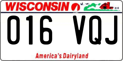 WI license plate 016VQJ