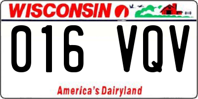 WI license plate 016VQV