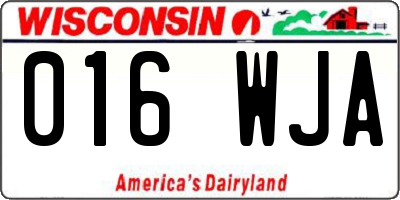 WI license plate 016WJA