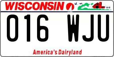 WI license plate 016WJU