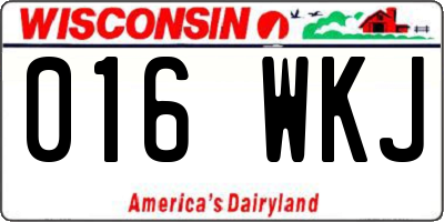 WI license plate 016WKJ