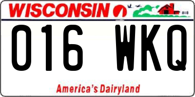 WI license plate 016WKQ