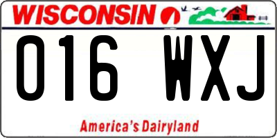 WI license plate 016WXJ